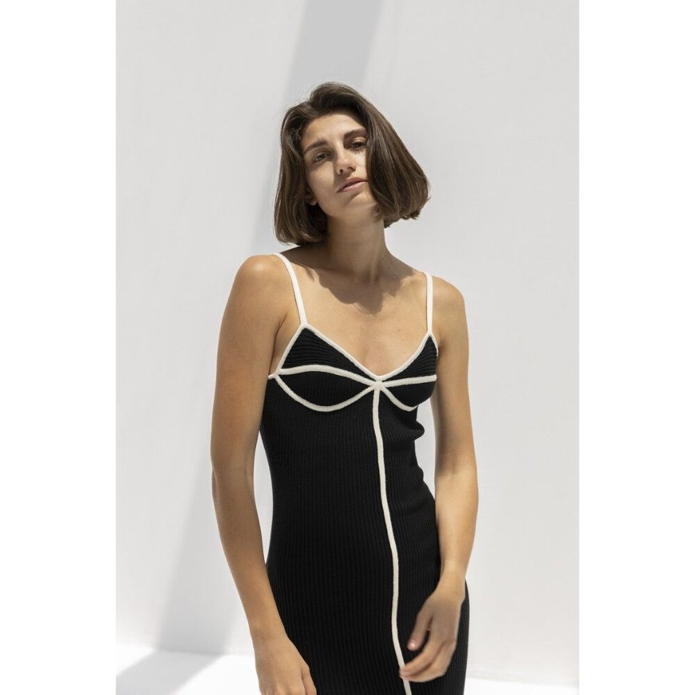 Mara Hoffman Sasha Midi Black Dress Small - Picture 3 of 13